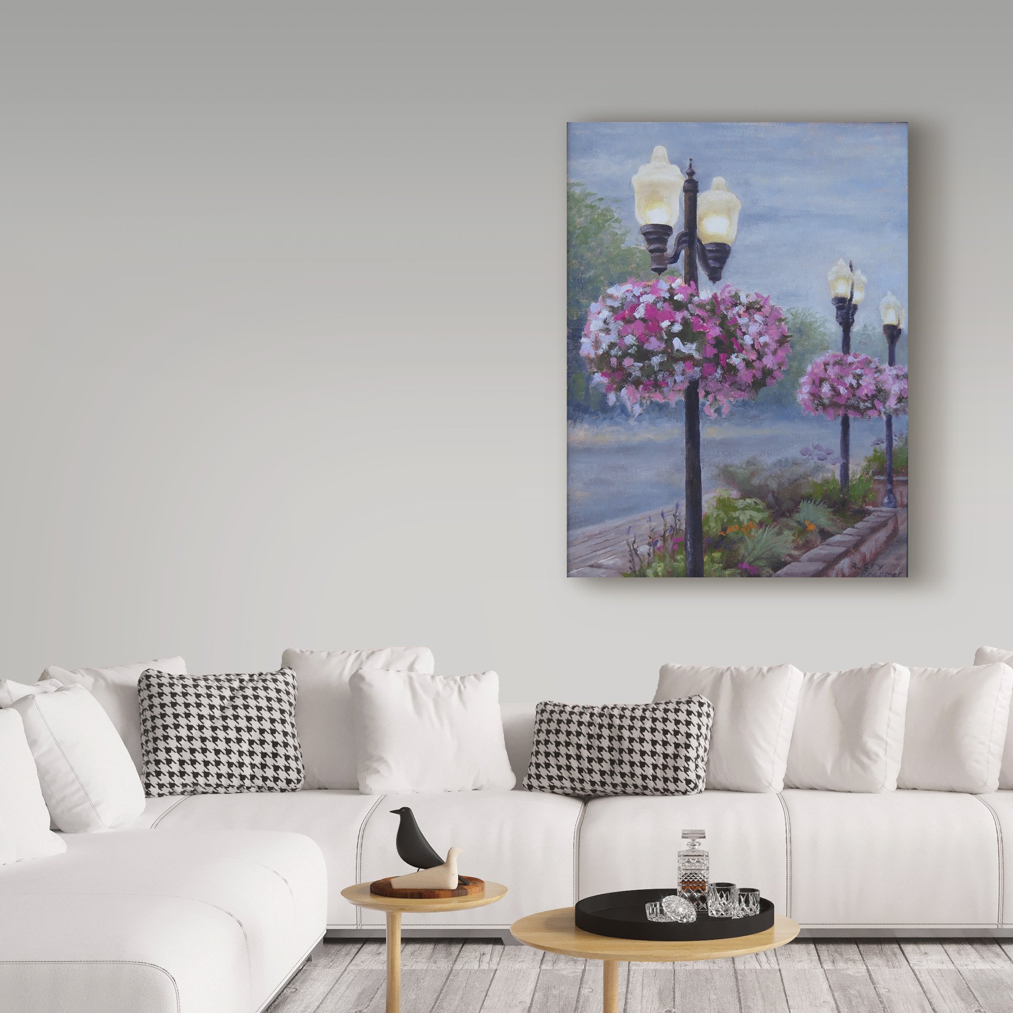 Amazon.co.jp: 商標FineアートフローラルStreet Lamps by Rusty